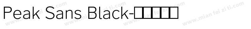 Peak Sans Black字体转换